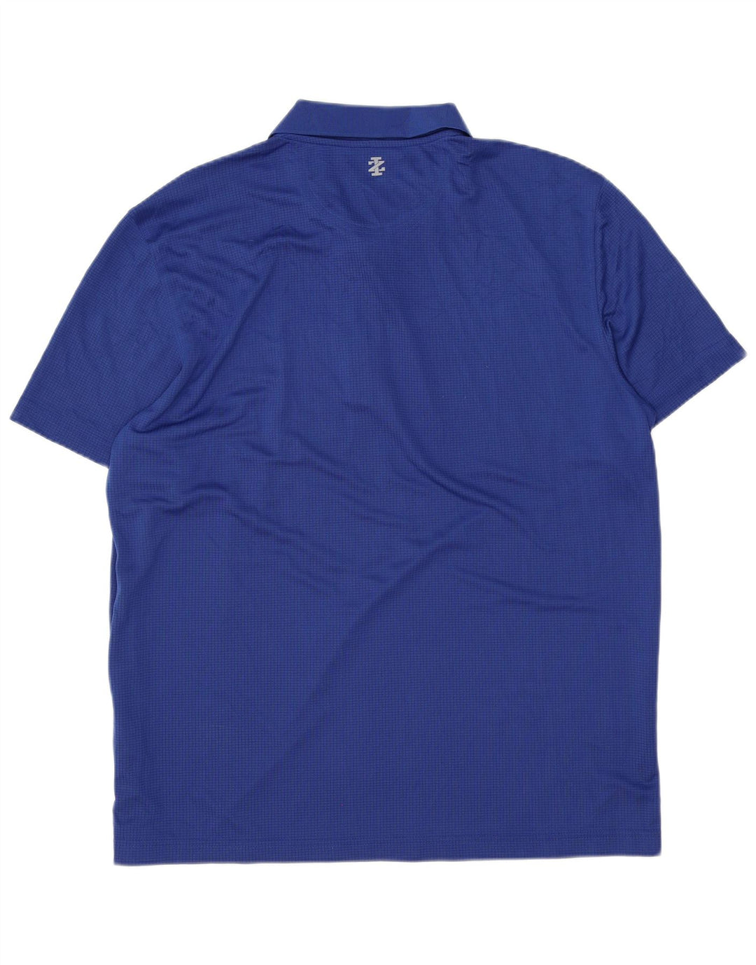 Camisa polo masculina Izod XL azul poliéster guingão