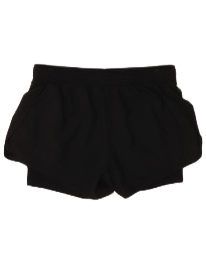 NIKE Womens Dri Fit Sport Shorts UK 10 Pequeno Poliéster Preto