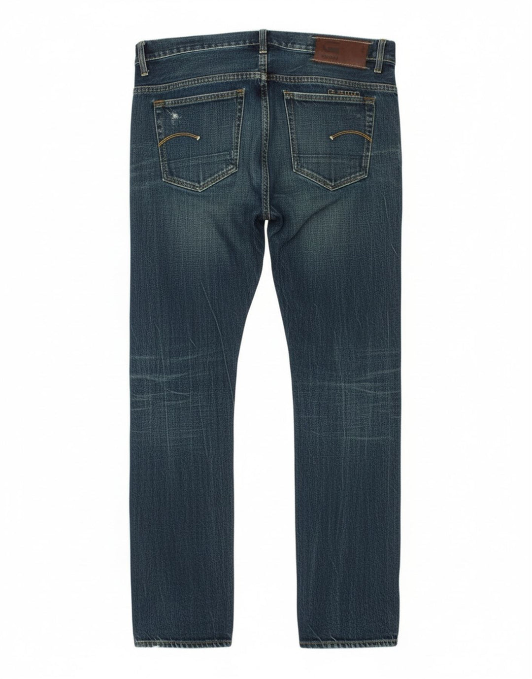 Calça jeans slim masculina G-Star desgastada W33 L34 algodão azul