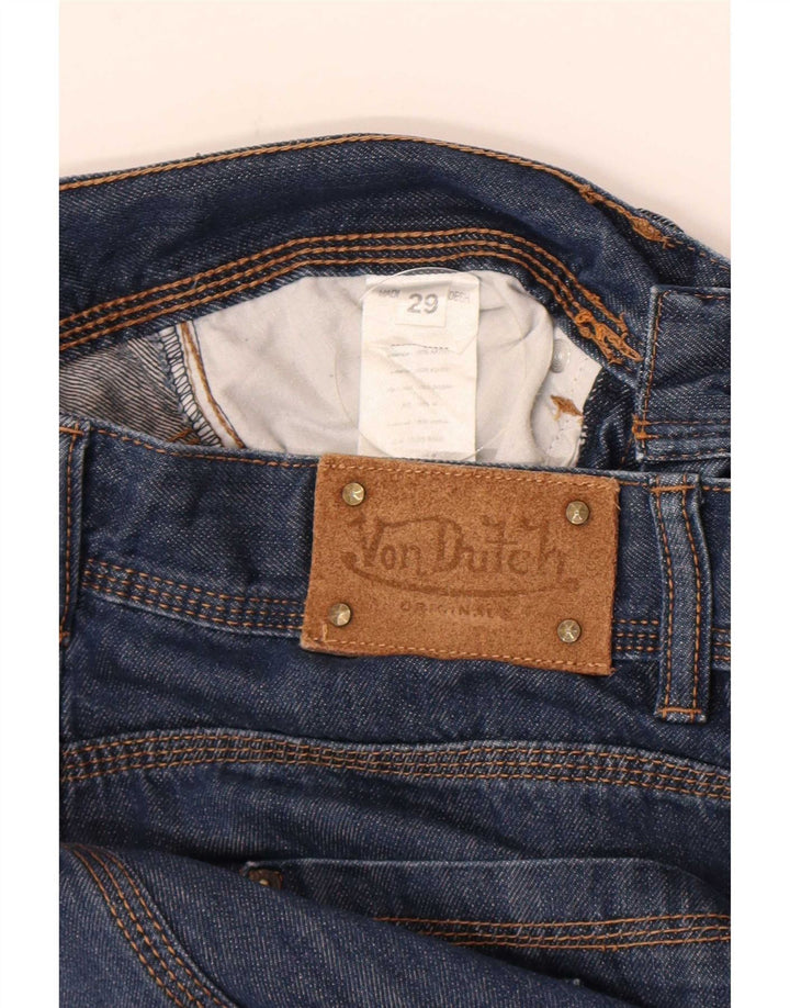 Shorts jeans masculino Von Dutch W29 pequeno algodão azul