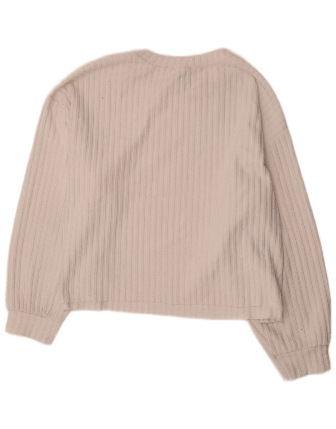 Zara Womens Trafaluc Oversized Top Manga Longa Reino Unido 16 Grande Poliéster Branco