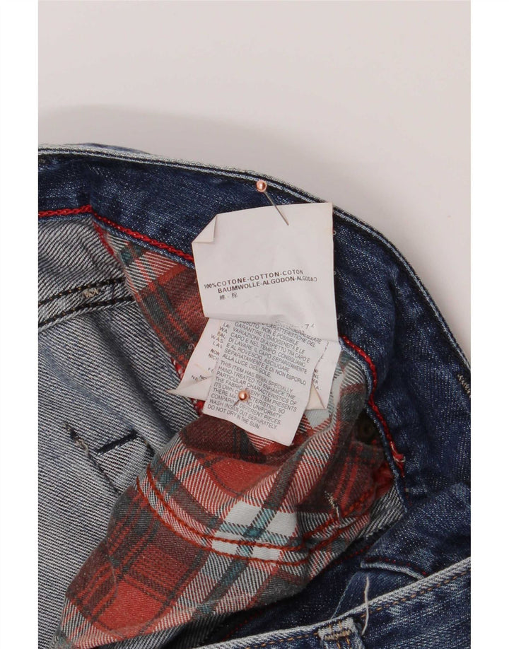 Replay Mens Waitom Straight Jeans W34 L34 Azul Marinho Algodão