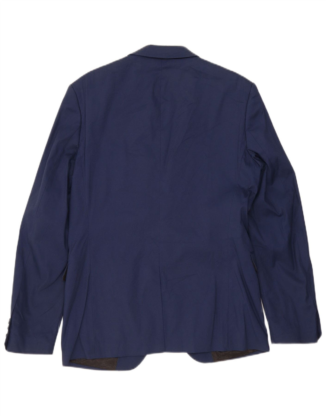 Jaqueta blazer masculina Zara com 2 botões EU 50 algodão azul marinho médio