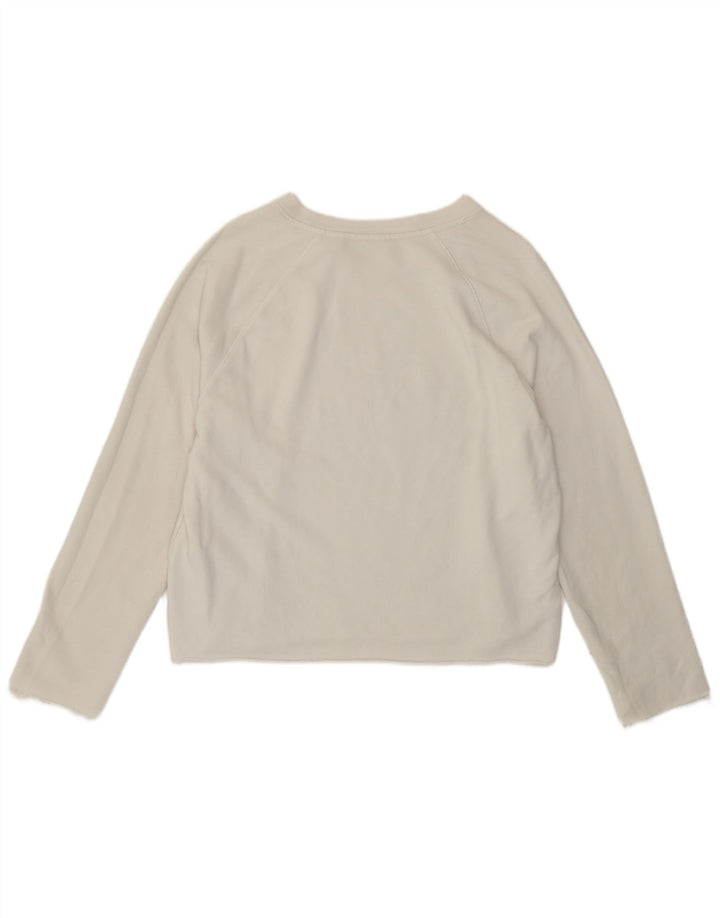 Suéter gráfico feminino Levi's UK 16 grande algodão branco