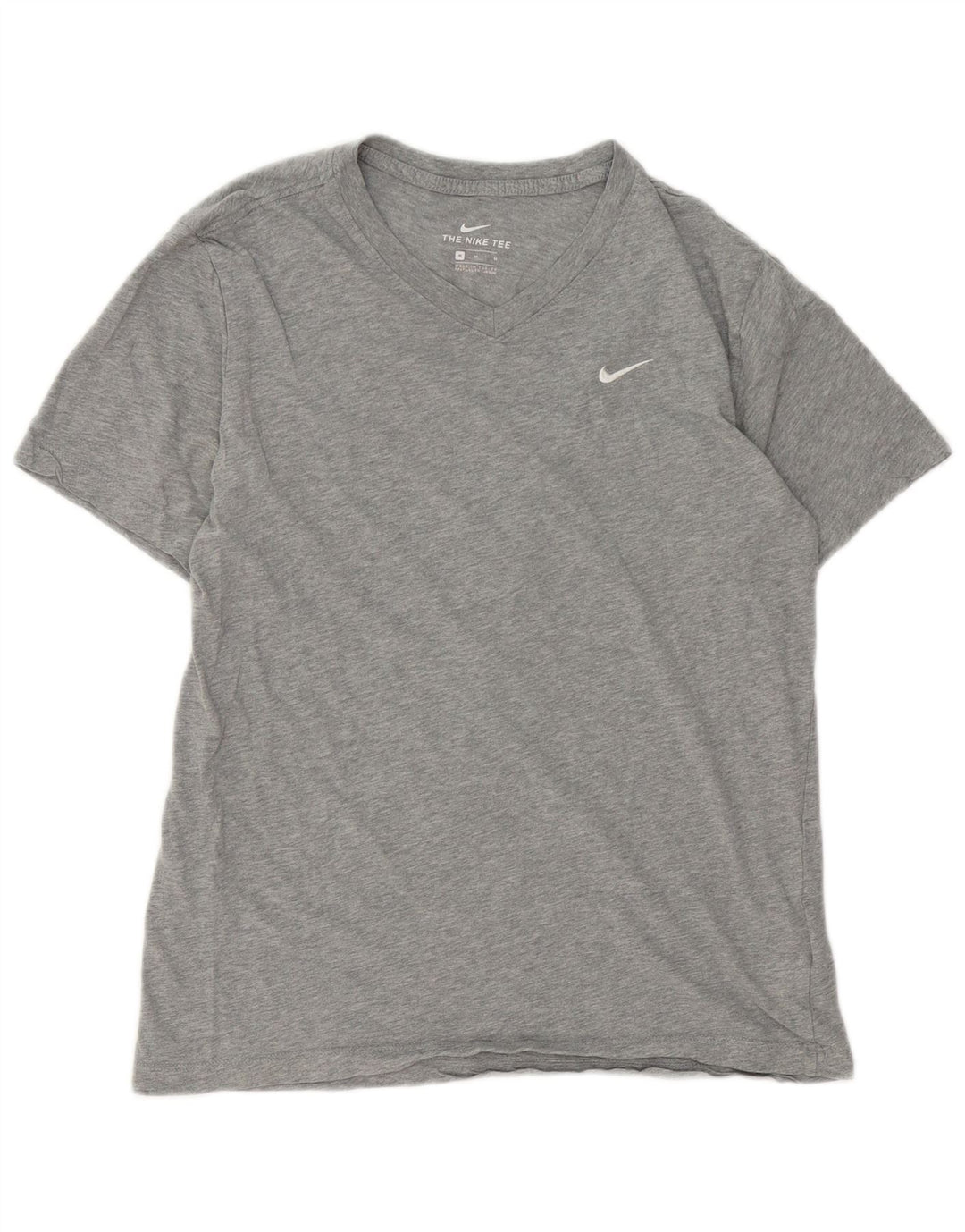 Camiseta masculina Nike Top cinza médio manchado de algodão