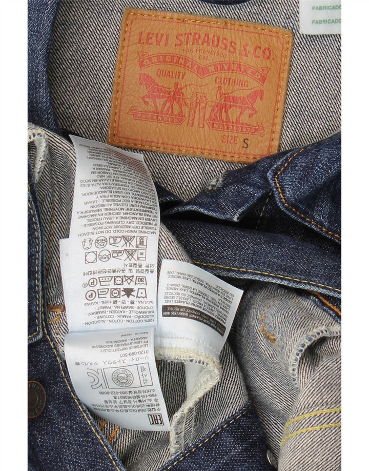 Jaqueta jeans masculina Levi's UK 36 pequena algodão azul marinho