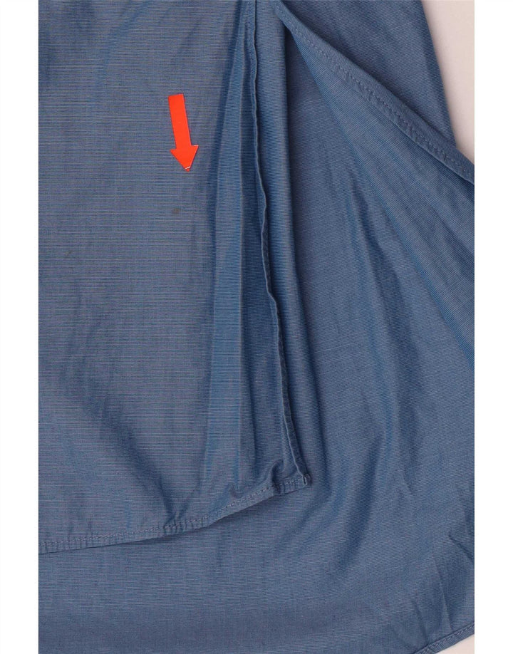 Blusa feminina de manga comprida Cos EU 42 grande algodão azul