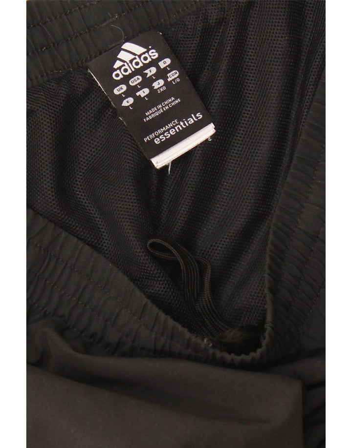 Shorts esportivos masculinos Adidas grande poliéster preto