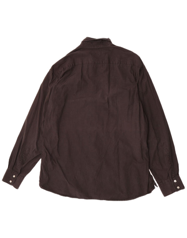 Camisa masculina Marlboro Classics 2XL algodão xadrez marrom