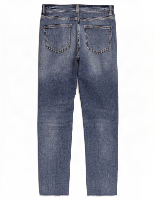Calça jeans feminina Massimo Dutti desgastada EU 38 pequena W28 L27 azul