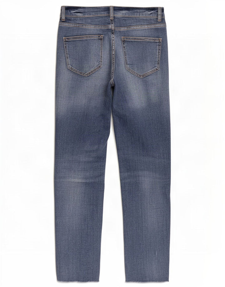 Calça jeans feminina Massimo Dutti desgastada EU 38 pequena W28 L27 azul