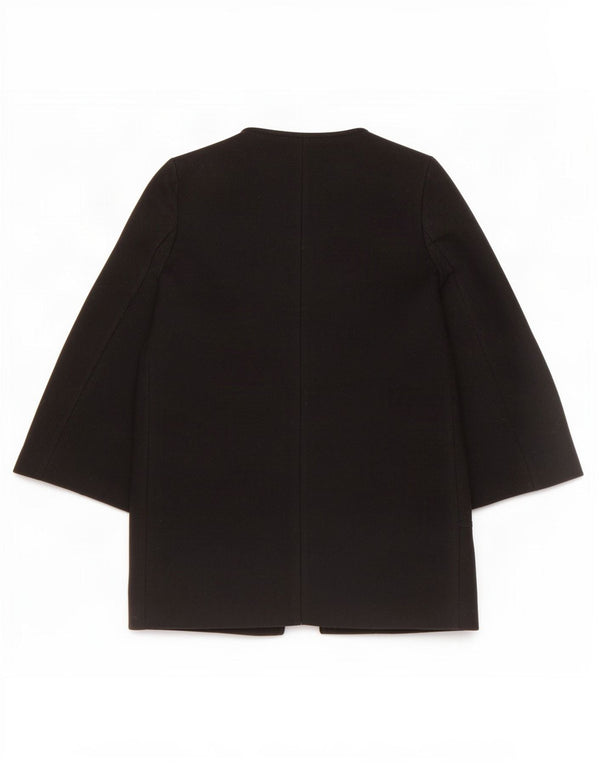 Sobretudo feminino Zara UK 10 pequeno lã preta