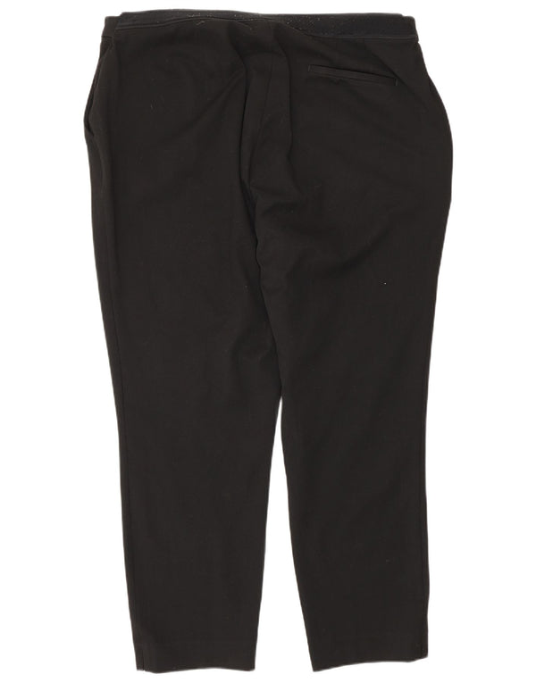 Calças cortadas justas femininas Marks & Spencer UK 20 2XL W40 L27 pretas