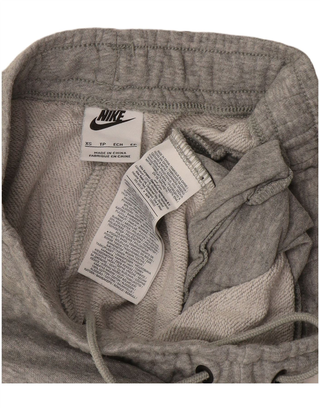 Calça de treino feminina Nike Joggers UK 4 XS cinza manchado de algodão