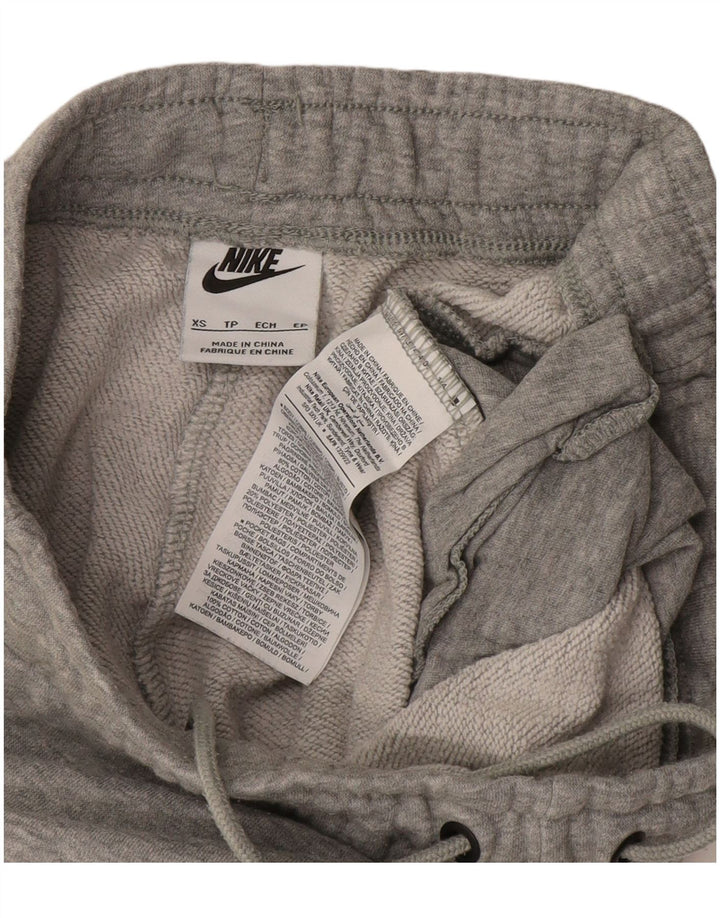 Calça de treino feminina Nike Joggers UK 4 XS cinza manchado de algodão