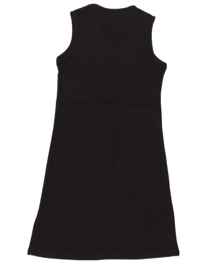 Vestido básico feminino sem mangas Zara Reino Unido 14 grande rayon preto