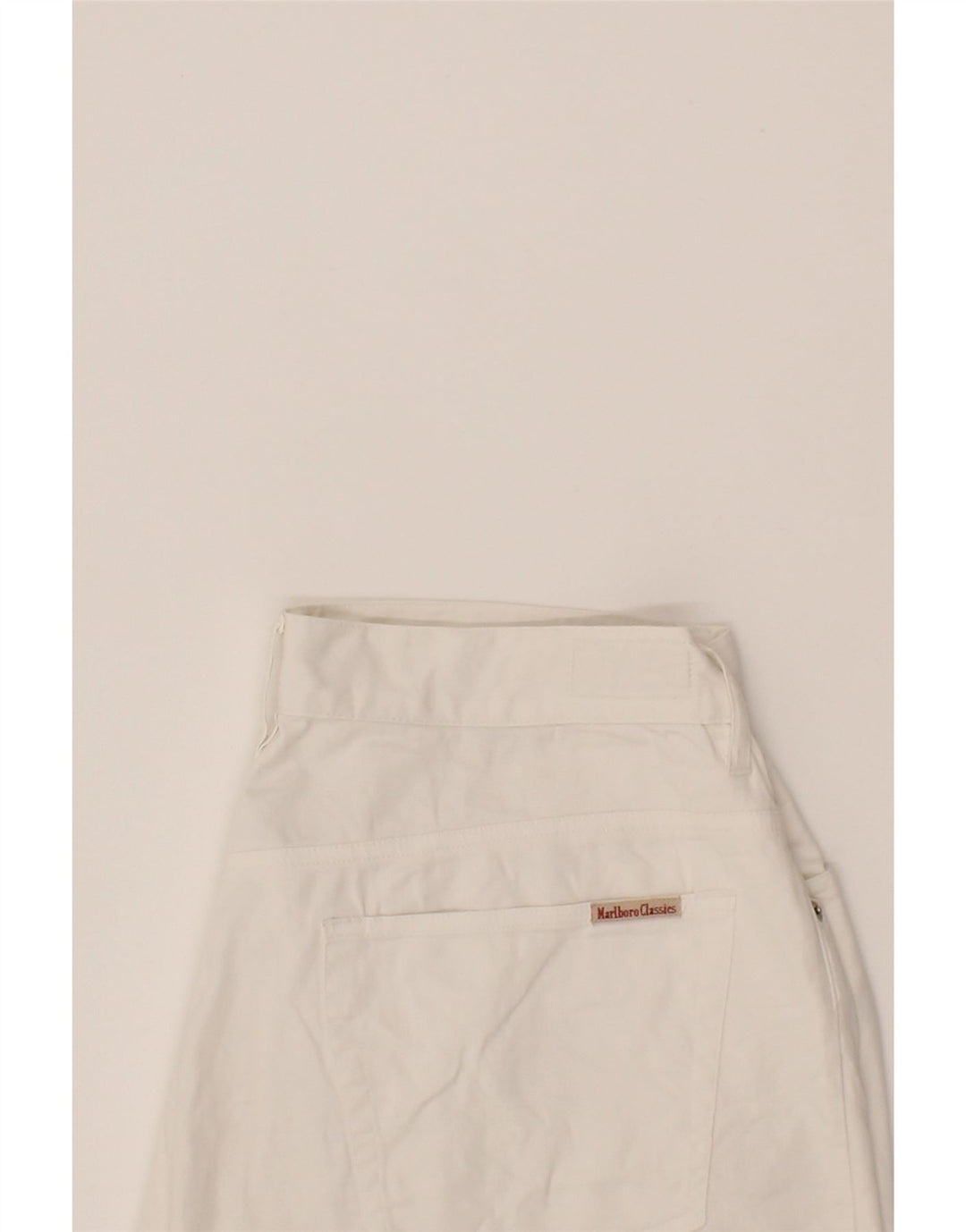 MARLBORO CLASSICS Womens Tapered Casual Trousers W34 L28 White Vintage Marlboro Classics and Second-Hand Marlboro Classics from Messina Hembry 