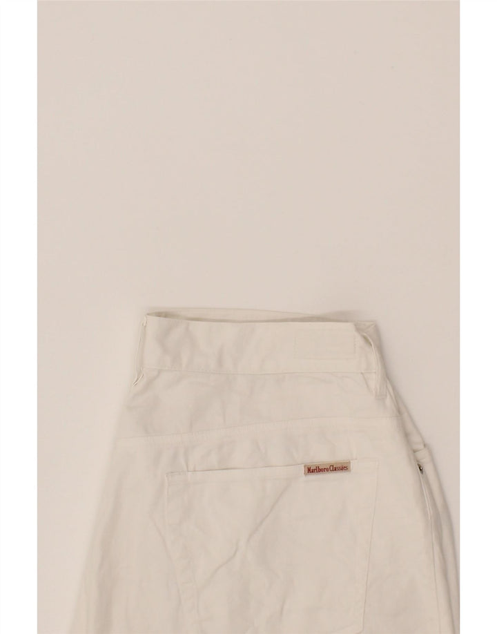 MARLBORO CLASSICS Womens Tapered Casual Trousers W34 L28 White Vintage Marlboro Classics and Second-Hand Marlboro Classics from Messina Hembry 