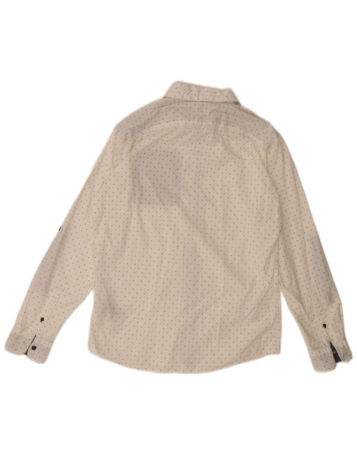 Camisa masculina Jack & Jones grande algodão manchado branco