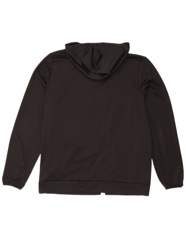 Suéter masculino Puma com capuz e zíper grande poliéster preto