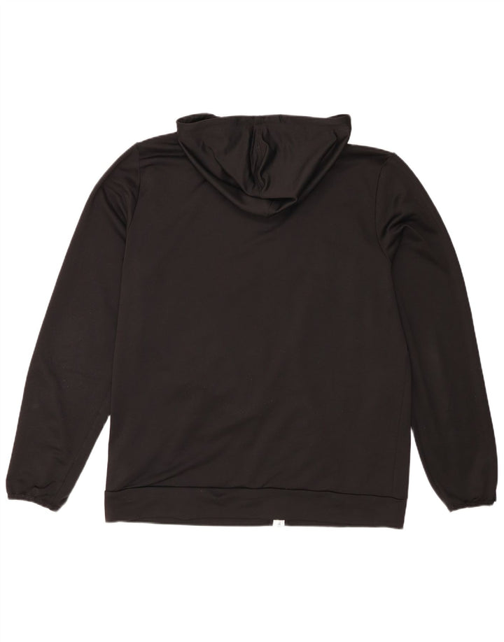 Suéter masculino Puma com capuz e zíper grande poliéster preto