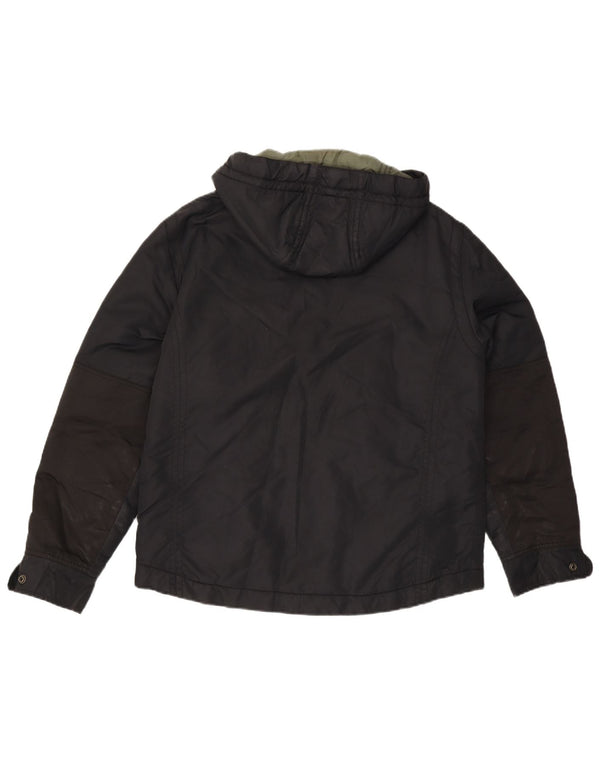 Jaqueta acolchoada com capuz masculina Gas UK 40 grande poliamida preta