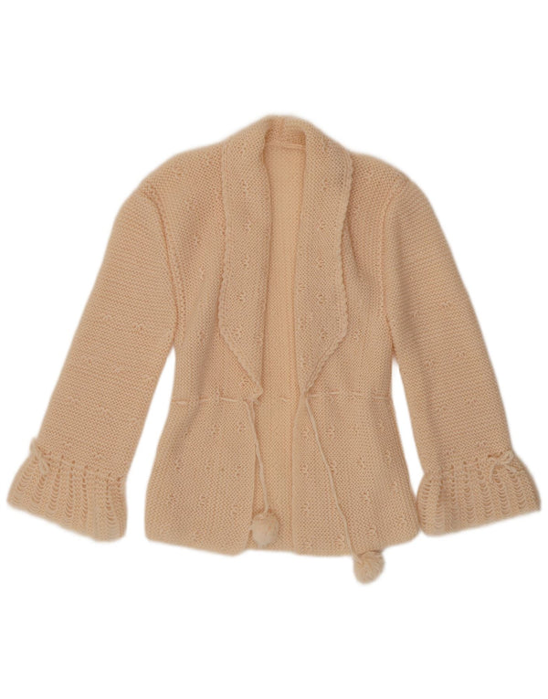 Suéter Cardigan Aberto Feminino Vintage UK 4 XS Rosa