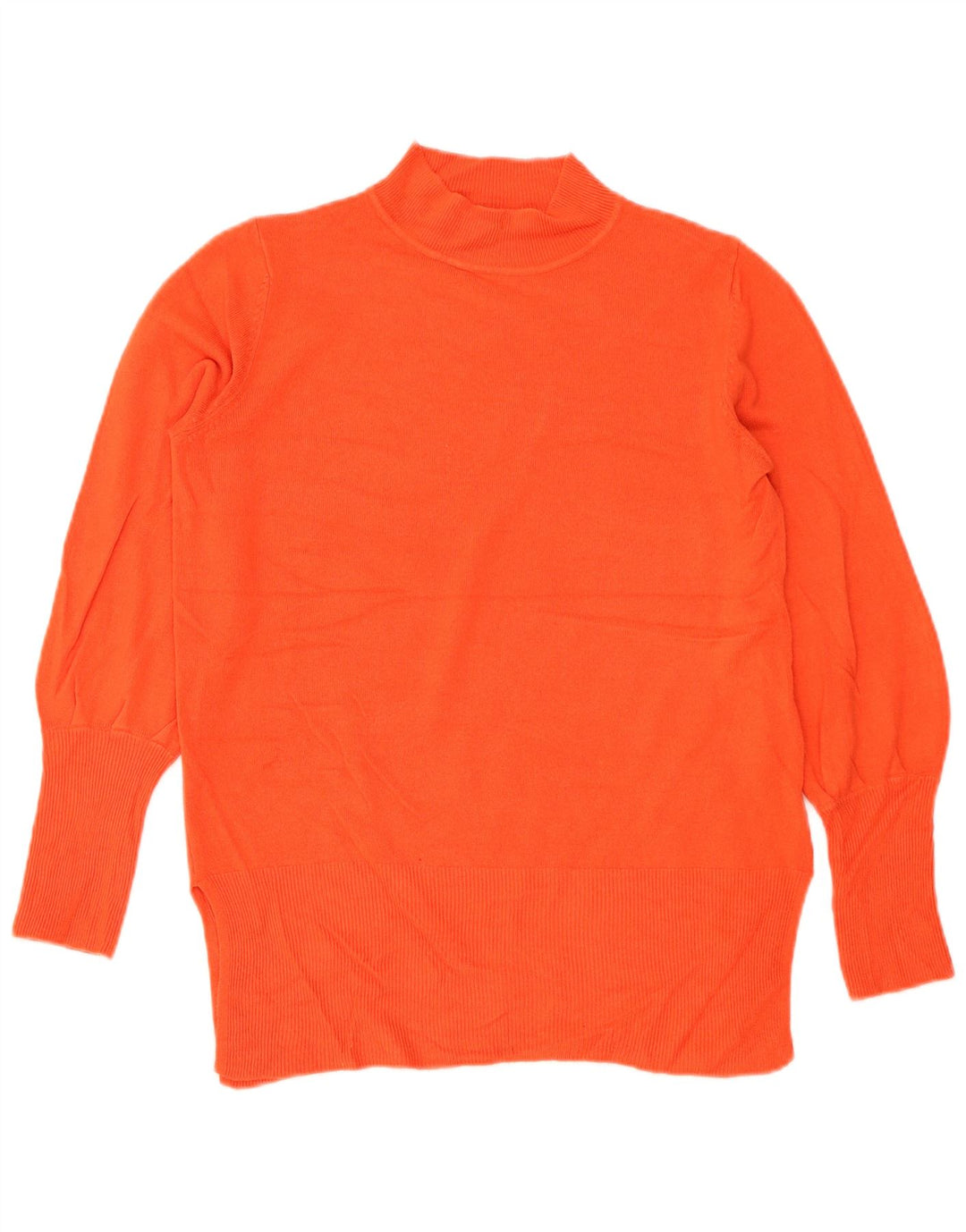 Suéter feminino Marks & Spencer com gola tartaruga Reino Unido 14 médio laranja
