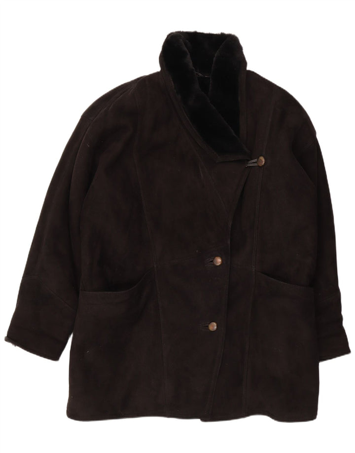 Casaco feminino de corte solto Piccini IT 42 médio preto shearling