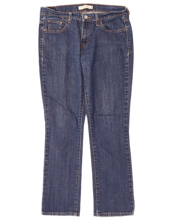 Calça jeans feminina Levi's 505 Straight US 6 médio W32 L29 algodão azul