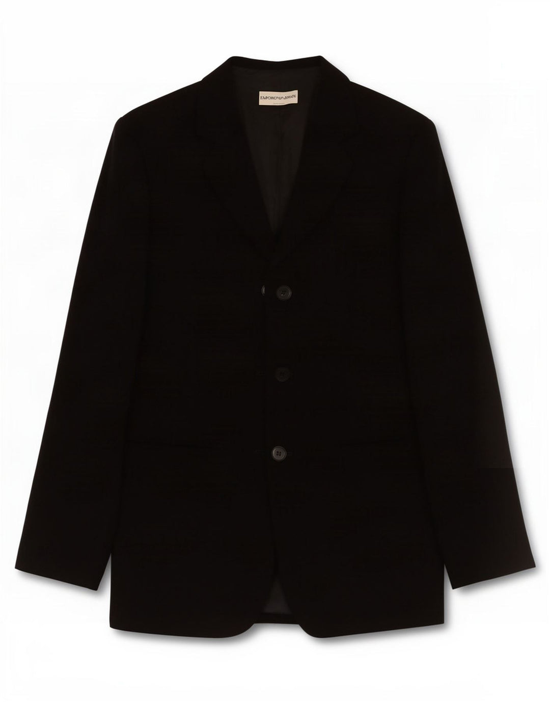 Jaqueta blazer feminina Emporio Armani com 3 botões IT 40 poliéster preto pequeno
