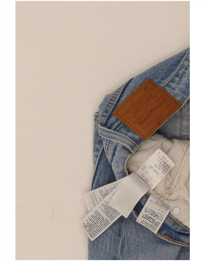 Calça jeans feminina Levi's 501 Straight W28 L28 azul algodão