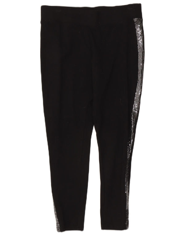 Calça feminina skinny cortada Marks & Spencer Reino Unido 14 grande W32 L24 preta