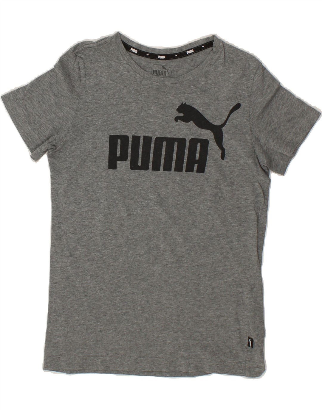 PUMA Boys Graphic T-Shirt Top 11-12 Years Grey Cotton Vintage Puma and Second-Hand Puma from Messina Hembry 