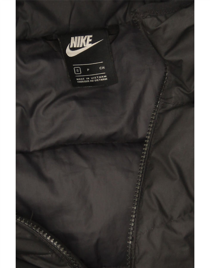 Casaco acolchoado com capuz masculino Nike UK 36 pequeno poliéster preto