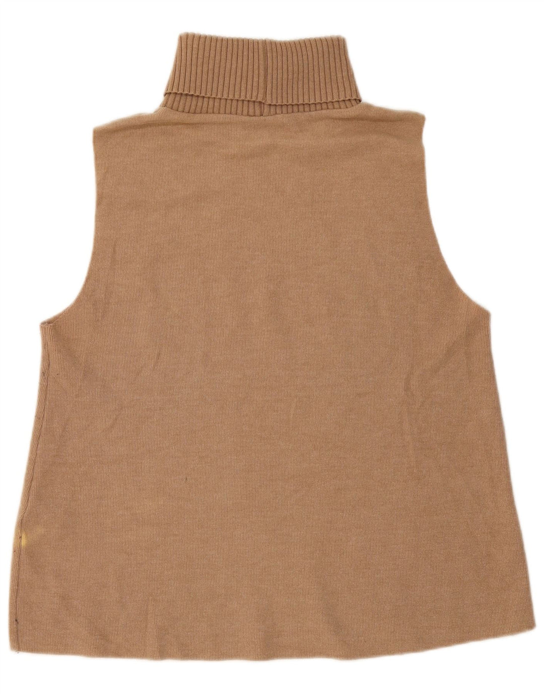 Colete feminino Zara UK 16 grande algodão bege