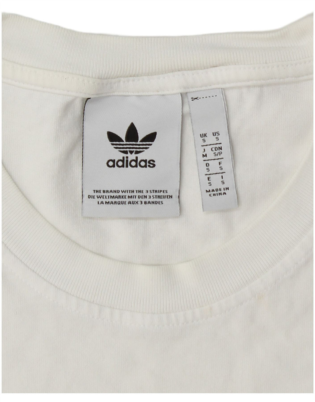 ADIDAS Mens Graphic T-Shirt Top Pequeno Branco
