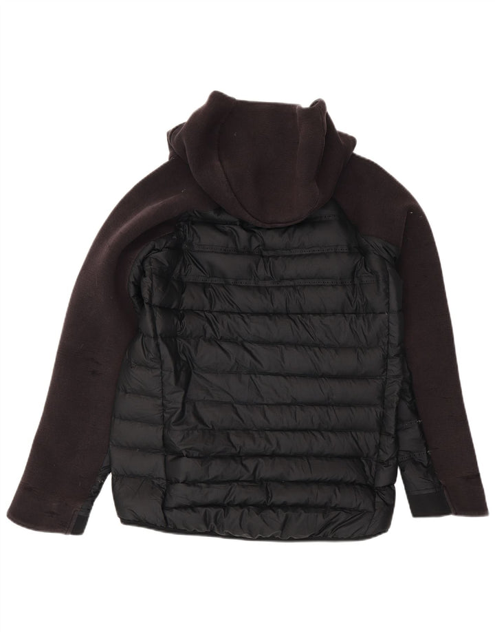 Jaqueta acolchoada com capuz Nike Boys 13-14 anos XL preto colorblock poliéster