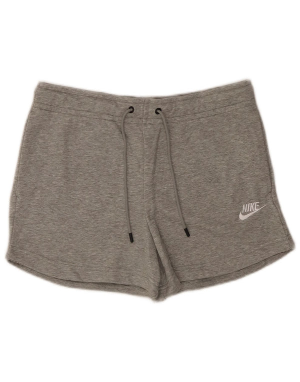 Shorts esportivos femininos Nike UK 10 pequeno algodão cinza