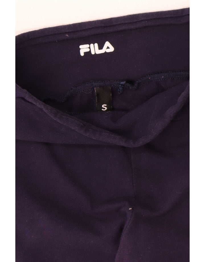 Leggings feminino Fila UK 10 pequeno bloco colorido azul marinho