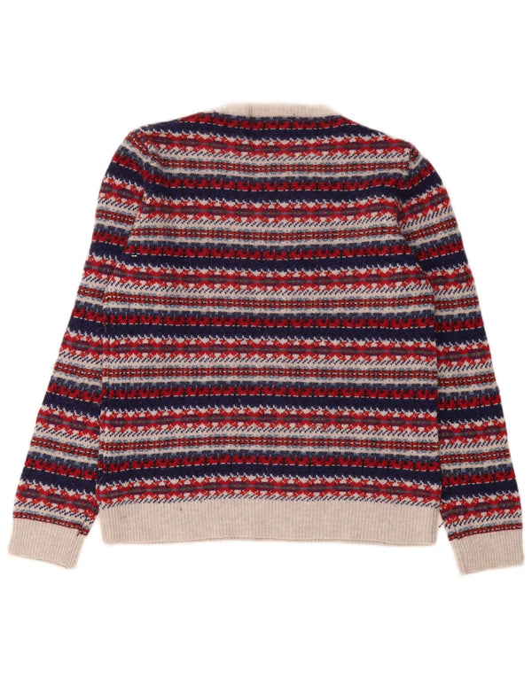 Suéter feminino Barbour com gola redonda UK 12 médio multicolorido