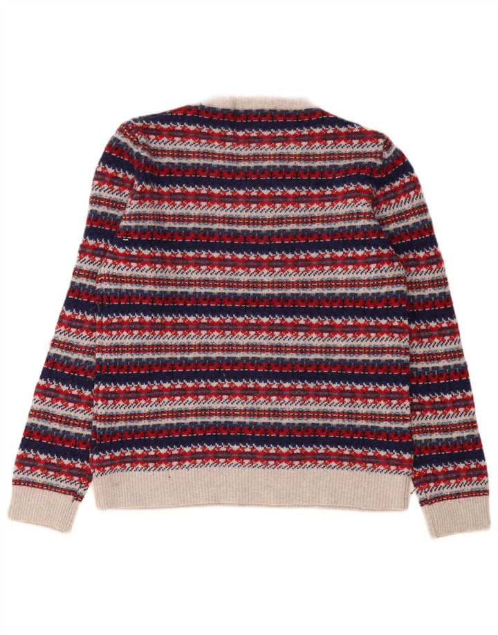 Suéter feminino Barbour com gola redonda UK 12 médio multicolorido