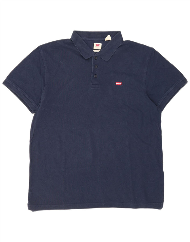 Camisa polo masculina Levi's Standard grande algodão azul marinho