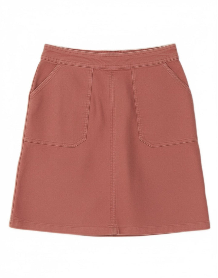 Saia jeans feminina BODEN W26 pequeno algodão rosa