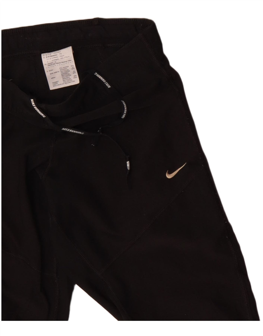 Calça de treino feminina Nike Dri Fit Capri UK 12 médio preto poliéster