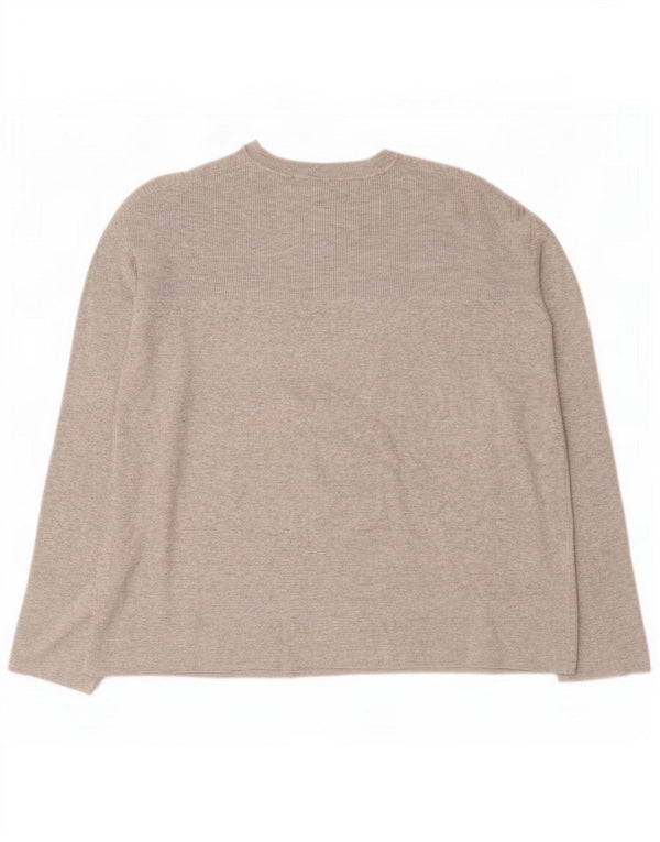 Suéter feminino Marks & Spencer grande com gola redonda Reino Unido 16 grande cinza