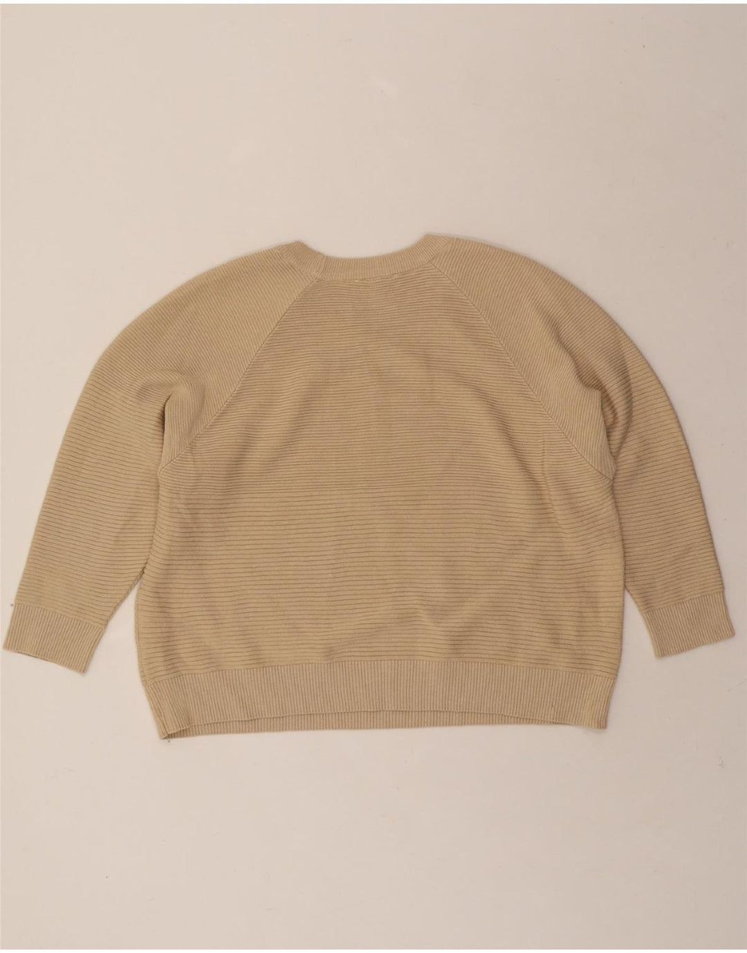 WAREHOUSE Womens Boat Neck Jumper Sweater UK 16 Large Beige Cotton Vintage Warehouse and Second-Hand Warehouse from Messina Hembry 