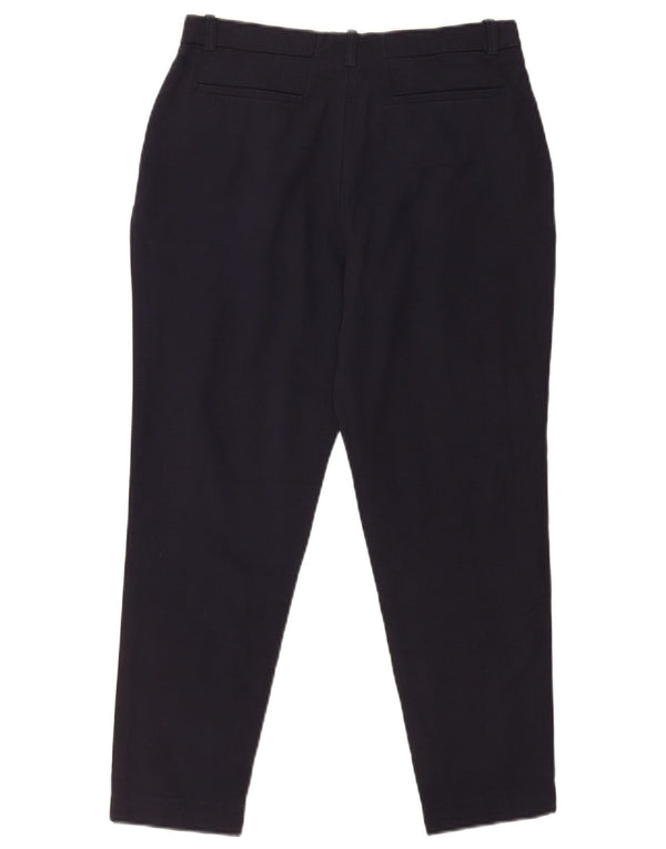 Calça feminina Whistles Slim Cropped Reino Unido 6 XS W26 L23 Azul Marinho Algodão