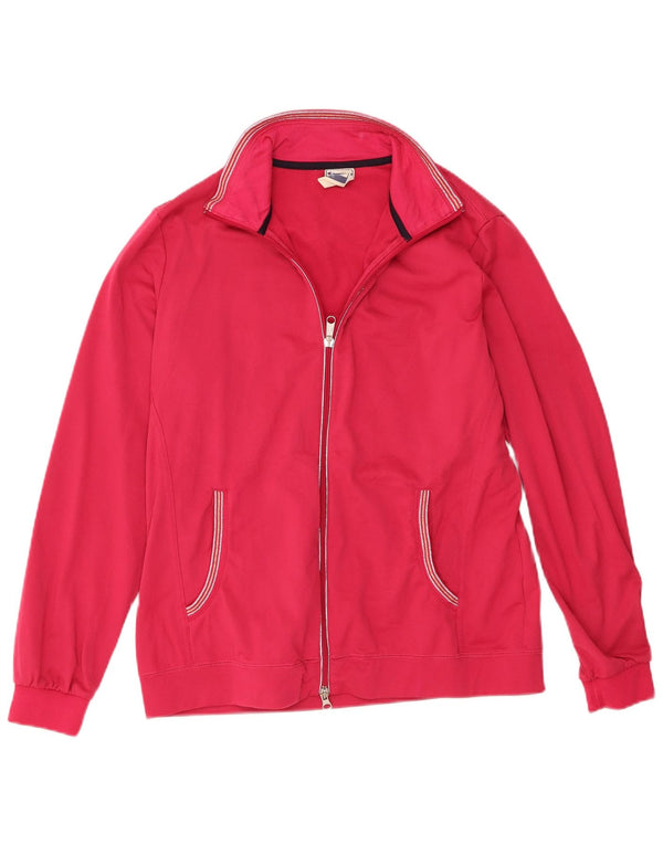 Jaqueta feminina Champion Easy Fit para treino UK 14 grande poliéster rosa