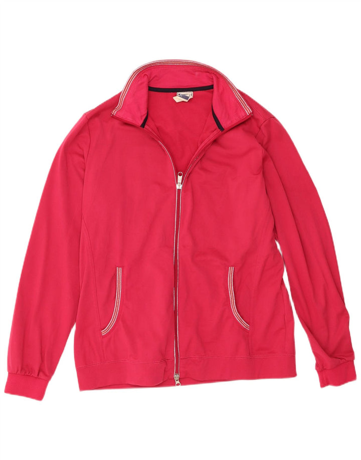 Jaqueta feminina Champion Easy Fit para treino UK 14 grande poliéster rosa